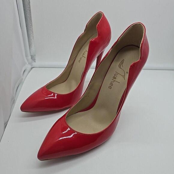 Shoes - Jushee Red Heels Red Bottom Sophisticated Pointed Toe 6